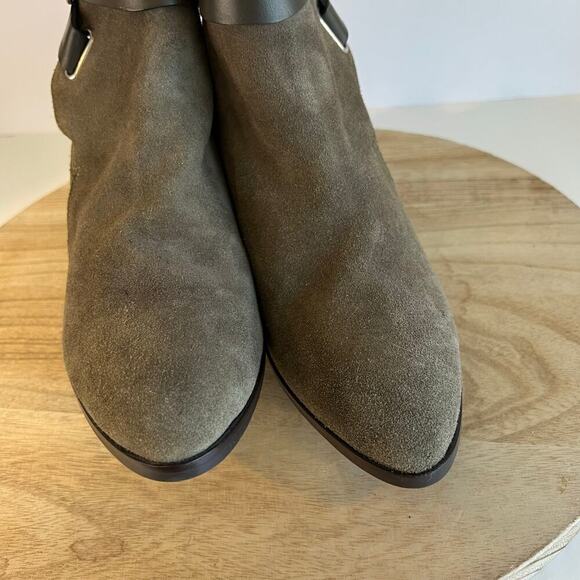 Charles David Italy Made Earth Tone Suede Leather Buckle Boot Size 39/8 - Picture 10 of 11